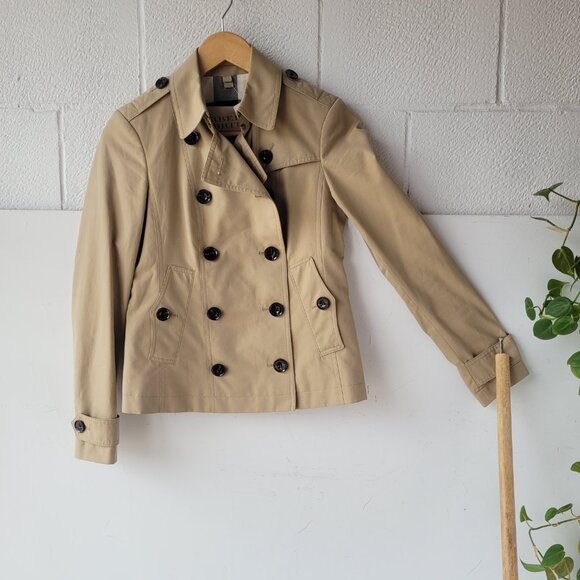Burberry Cropped Trench, Size US 2 - Picture 1 of 15